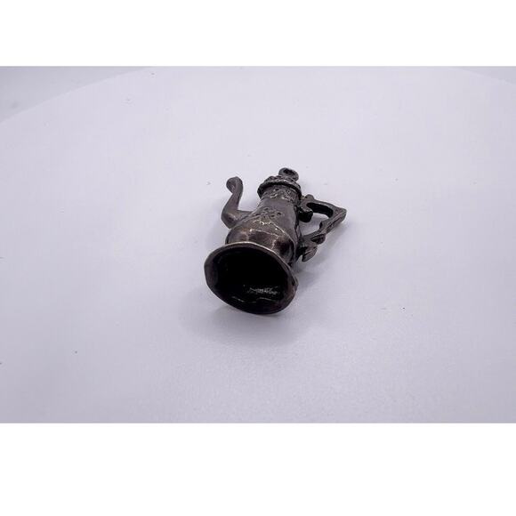 Vintage Sterling Silver Ornate Aladdin's Lamp Coffee Pot Charm - Picture 5 of 7